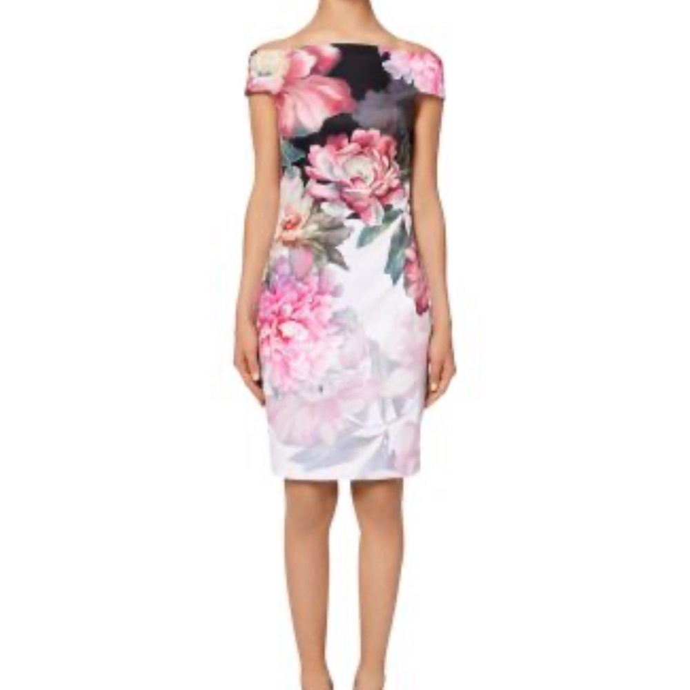 Ted Baker London Off-Shoulder Floral Midi Dress